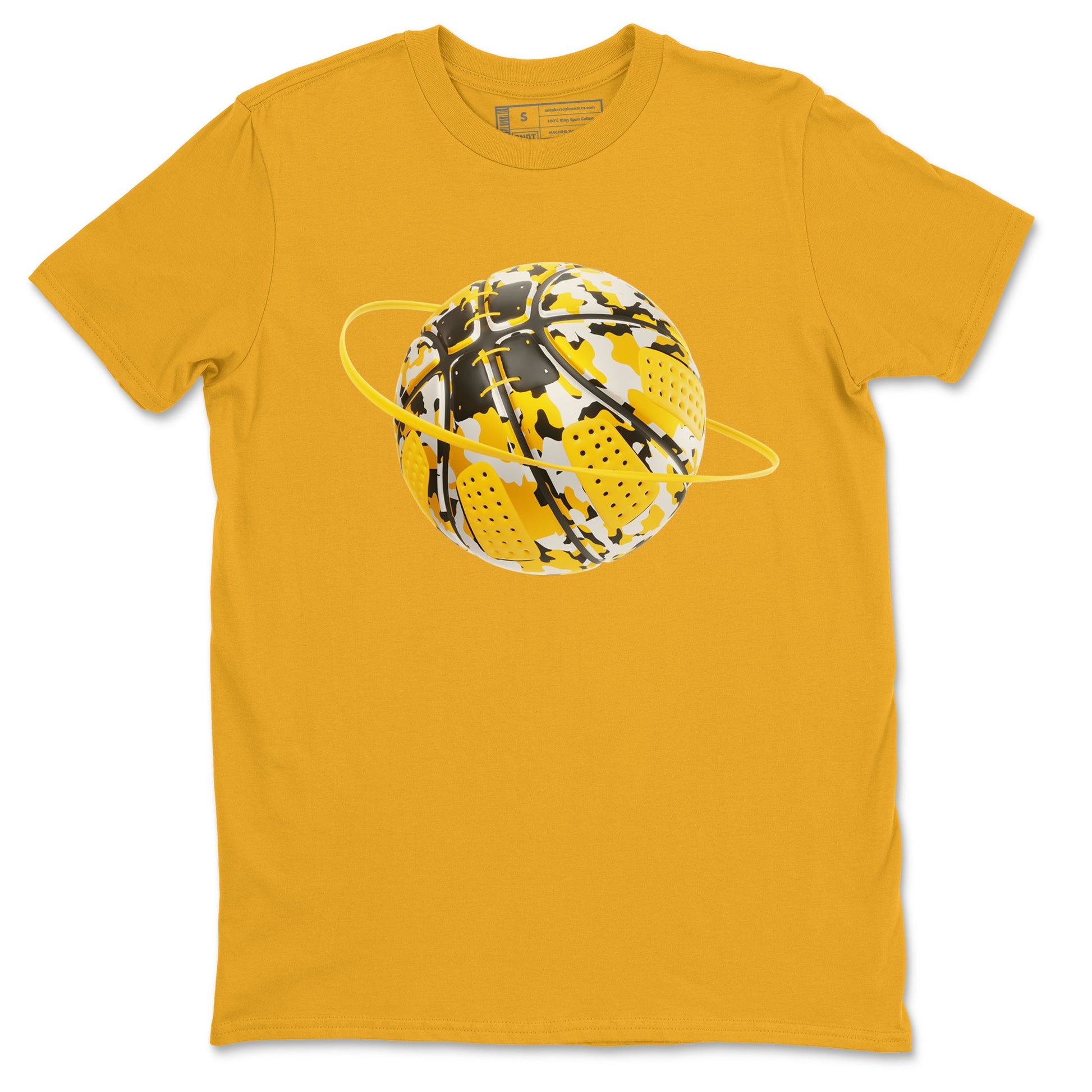 6s Yellow Ochre shirt to match jordans Camo Basketball Planet sneaker tees Air Jordan 6 Yellow Ochre SNRT Sneaker Release Tees Unisex Gold 2 T-Shirt