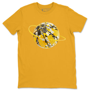 6s Yellow Ochre shirt to match jordans Camo Basketball Planet sneaker tees Air Jordan 6 Yellow Ochre SNRT Sneaker Release Tees Unisex Gold 2 T-Shirt