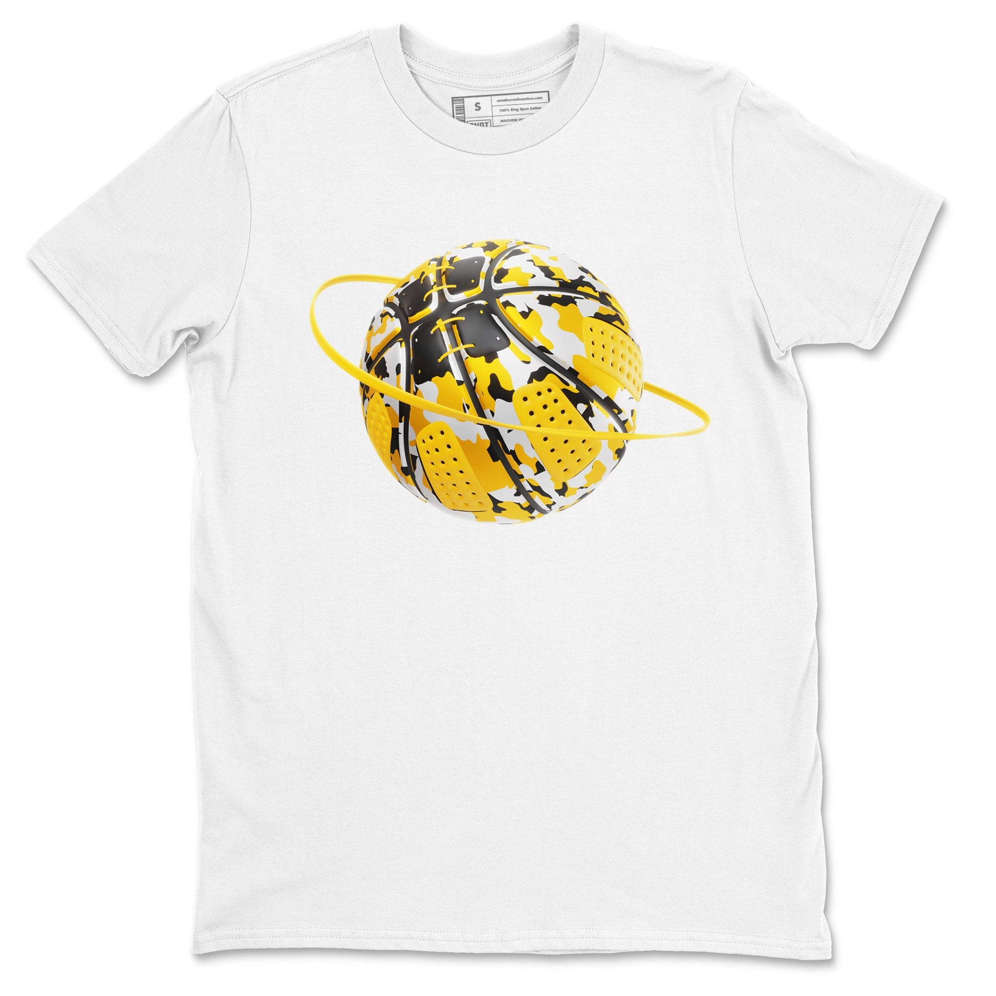 6s Yellow Ochre shirt to match jordans Camo Basketball Planet sneaker tees Air Jordan 6 Yellow Ochre SNRT Sneaker Release Tees Unisex White 2 T-Shirt