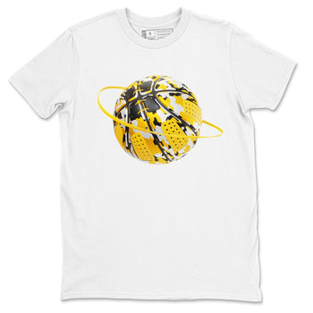 6s Yellow Ochre shirt to match jordans Camo Basketball Planet sneaker tees Air Jordan 6 Yellow Ochre SNRT Sneaker Release Tees Unisex White 2 T-Shirt