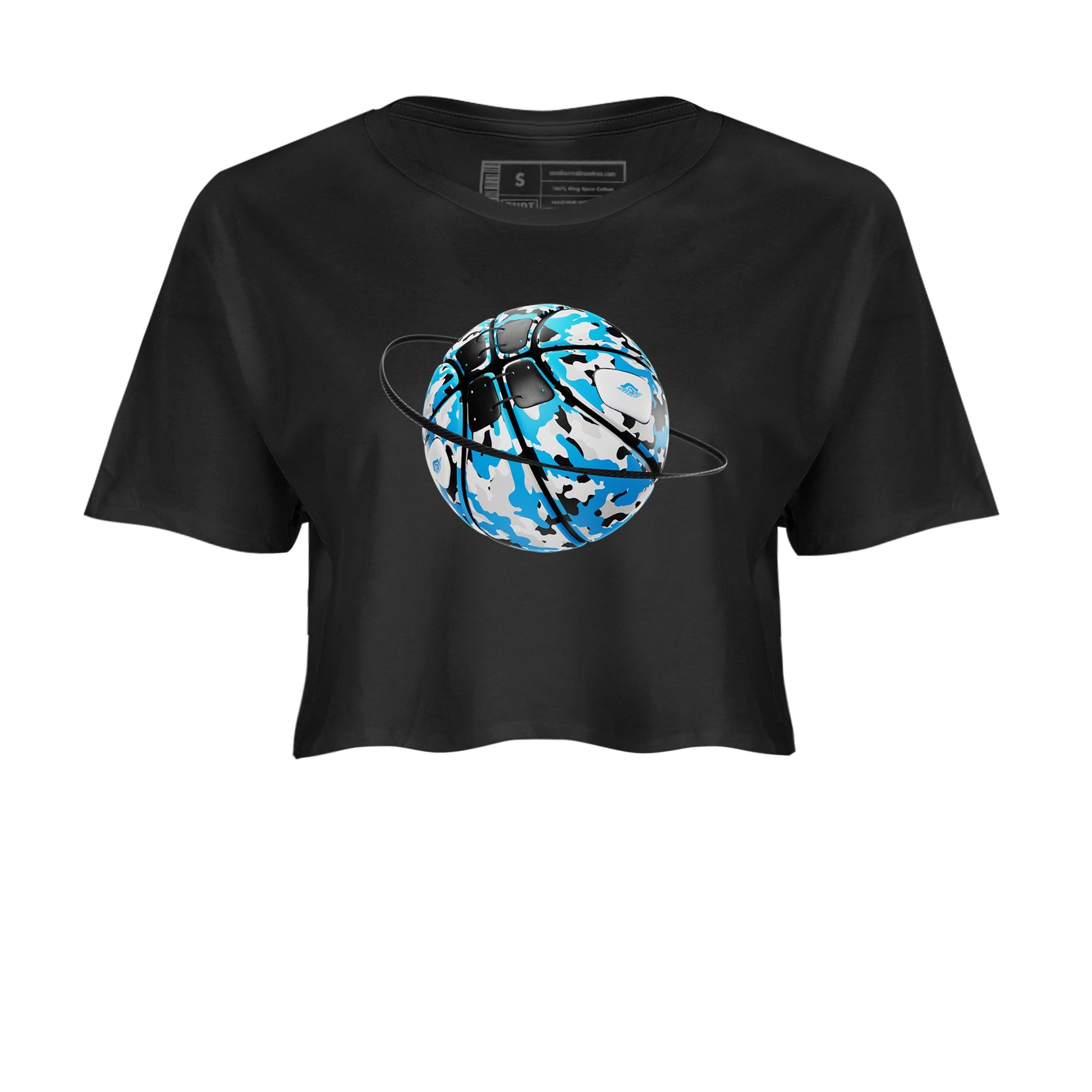 9s Powder Blue shirt to match jordans Camo Basketball Planet sneaker tees Air Jordan 9 Powder Blue SNRT Sneaker Release Tees Black 2 crop length shirt
