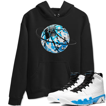 9s Powder Blue shirt to match jordans Camo Basketball Planet sneaker tees Air Jordan 9 Powder Blue SNRT Sneaker Release Tees unisex cotton Black 1 crew neck shirt