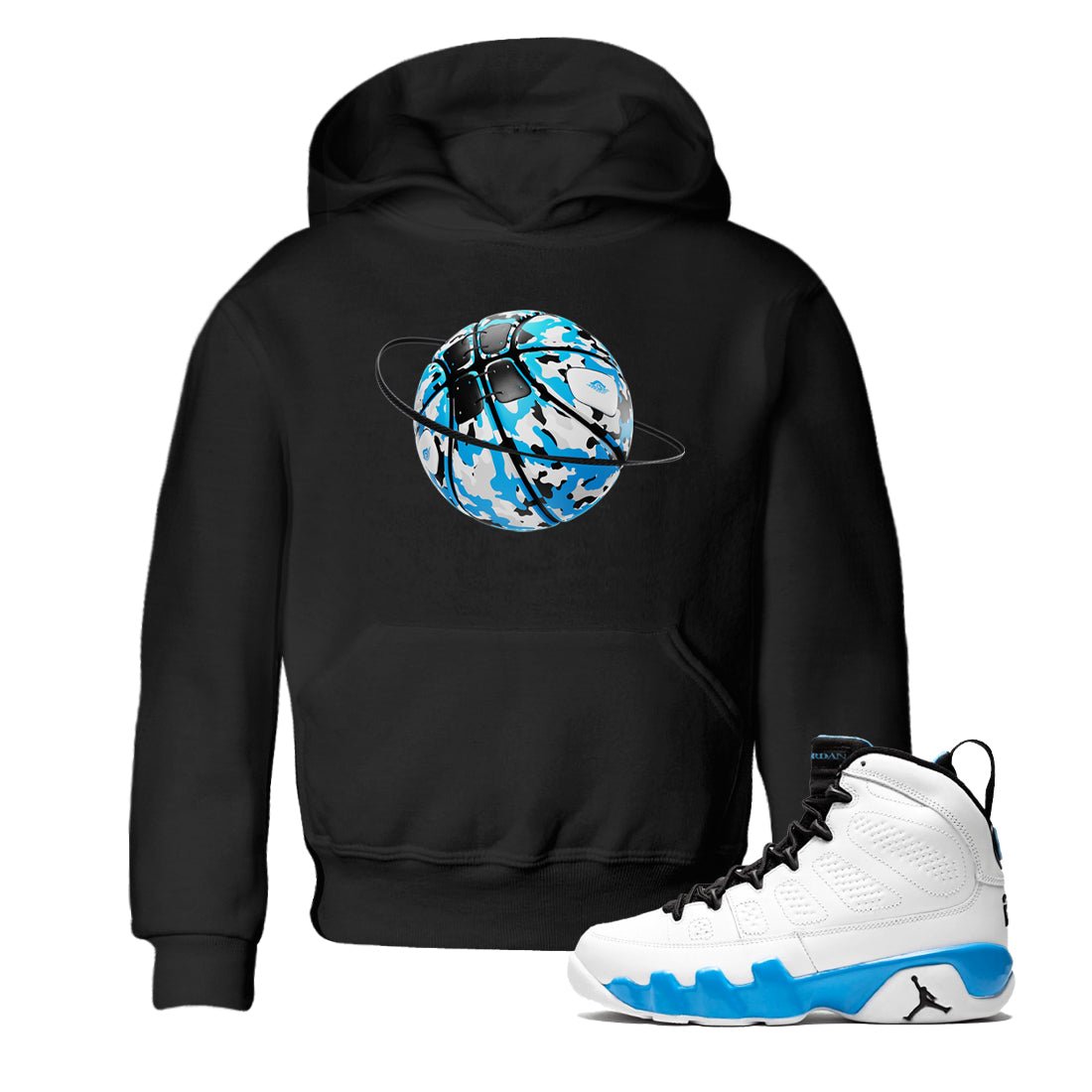 9s Powder Blue shirt to match jordans Camo Basketball Planet sneaker tees Air Jordan 9 Powder Blue SNRT sneaker release tees baby toddler Black 1 cotton Shirt