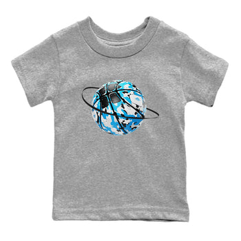 9s Powder Blue shirt to match jordans Camo Basketball Planet sneaker tees Air Jordan 9 Powder Blue SNRT sneaker release tees baby toddler Heather Grey 2 cotton Shirt