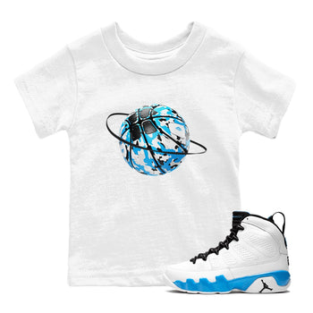 9s Powder Blue shirt to match jordans Camo Basketball Planet sneaker tees Air Jordan 9 Powder Blue SNRT sneaker release tees baby toddler White 1 cotton Shirt