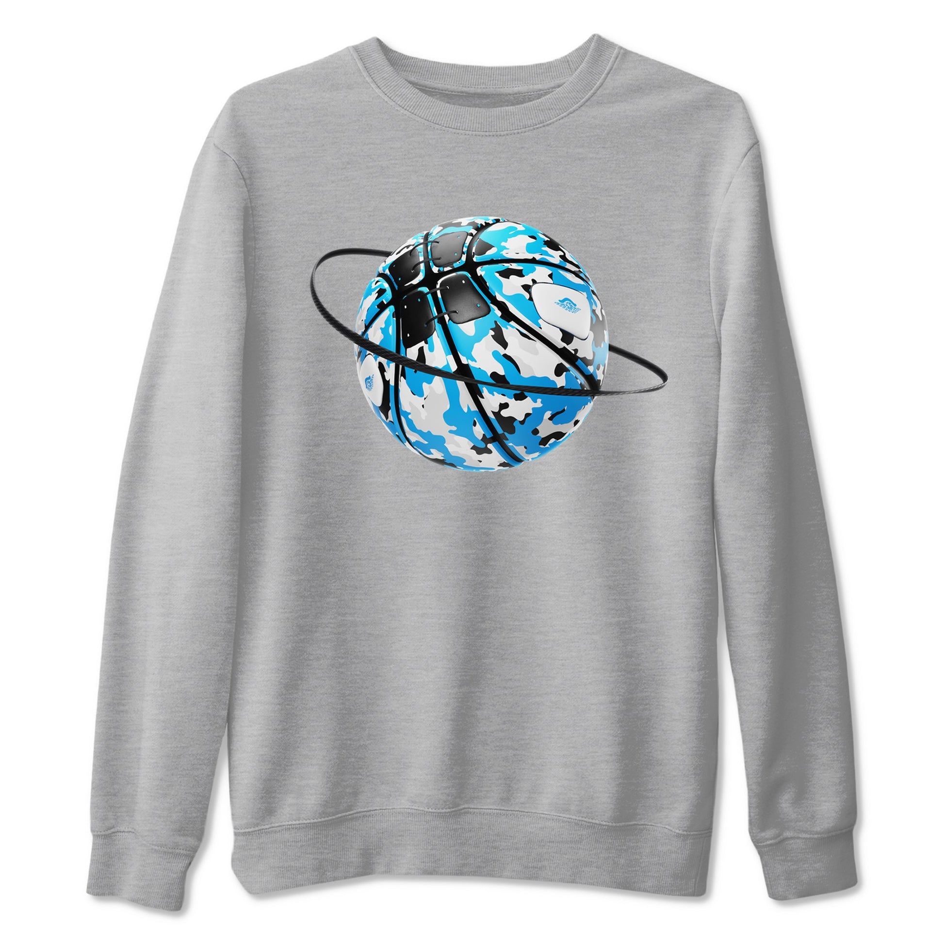 9s Powder Blue shirt to match jordans Camo Basketball Planet sneaker tees Air Jordan 9 Powder Blue SNRT Sneaker Release Tees unisex cotton Heather Grey 2 crew neck shirt