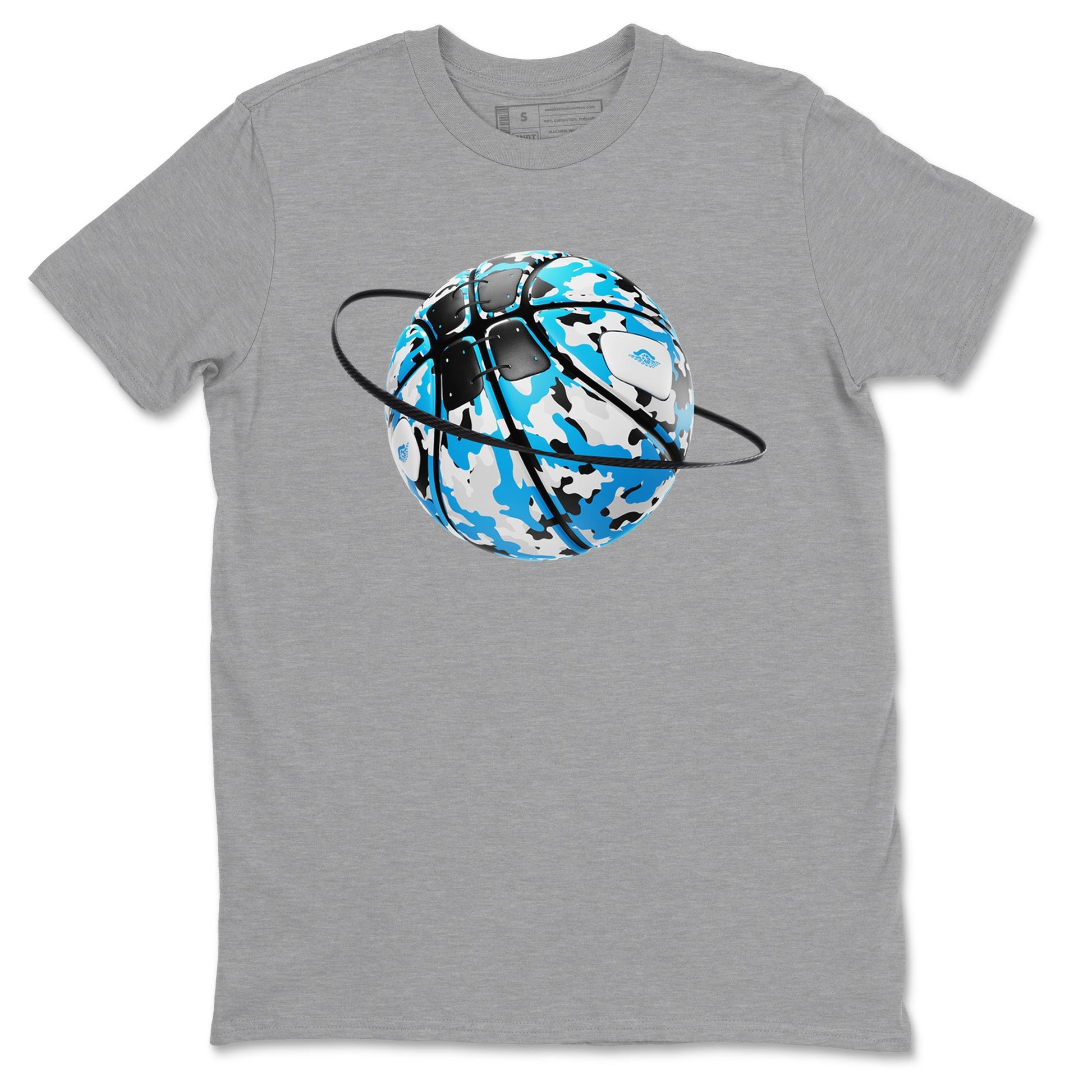 9s Powder Blue shirt to match jordans Camo Basketball Planet sneaker tees Air Jordan 9 Powder Blue SNRT Sneaker Release Tees unisex cotton Heather Grey 2 crew neck shirt