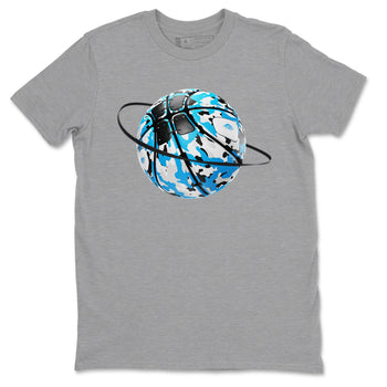 9s Powder Blue shirt to match jordans Camo Basketball Planet sneaker tees Air Jordan 9 Powder Blue SNRT Sneaker Release Tees unisex cotton Heather Grey 2 crew neck shirt