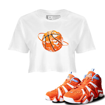 Crazy 8 Team Orange shirt to match jordans Camo Basketball Planet sneaker tees Adidas Crazy 8 Team Orange SNRT Sneaker Release Tees White 1 Crop T-Shirt