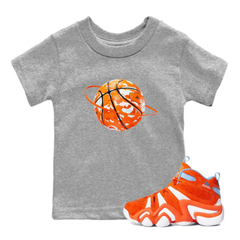 Crazy 8 Team Orange shirt to match jordans Camo Basketball Planet sneaker tees Adidas Crazy 8 Team Orange SNRT Sneaker Release Tees Baby Toddler Heather Grey 1 T-Shirt