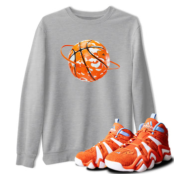 Crazy 8 Team Orange shirt to match jordans Camo Basketball Planet sneaker tees Adidas Crazy 8 Team Orange SNRT Sneaker Release Tees Unisex Heather Grey 1 T-Shirt