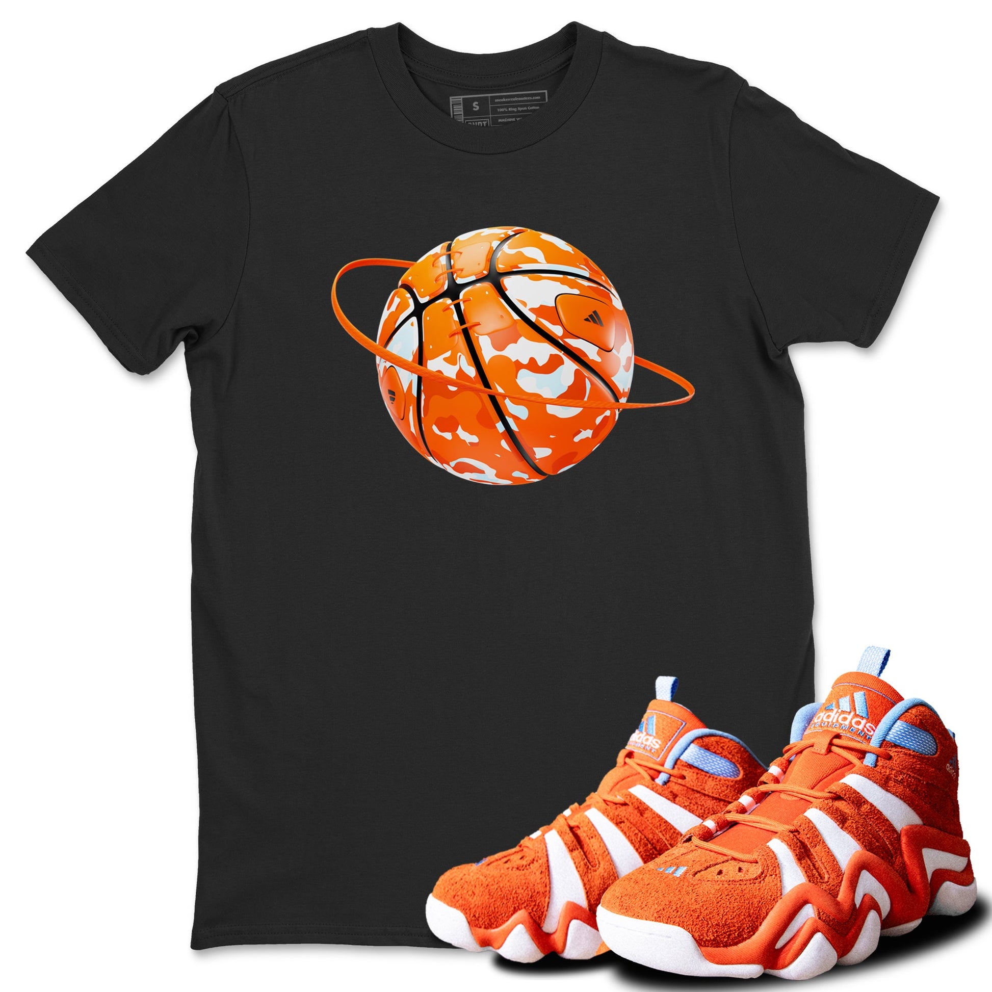 Crazy 8 Team Orange shirt to match jordans Camo Basketball Planet sneaker tees Adidas Crazy 8 Team Orange SNRT Sneaker Release Tees Unisex Black 1 T-Shirt