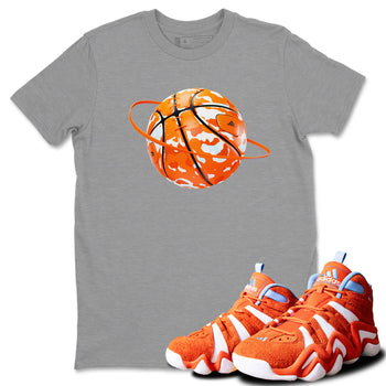 Crazy 8 Team Orange shirt to match jordans Camo Basketball Planet sneaker tees Adidas Crazy 8 Team Orange SNRT Sneaker Release Tees Unisex Heather Grey 1 T-Shirt