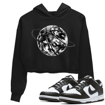Dunk Panda shirt to match jordans Camo Basketball Planet sneaker tees Dunk Black & White SNRT Sneaker Release Tees Black 1 crop length shirt