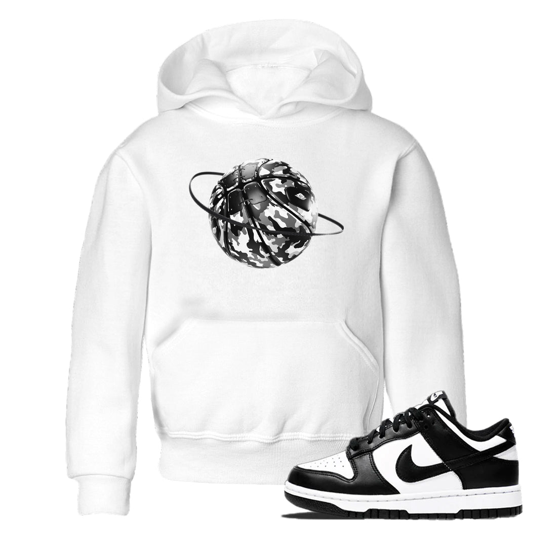 Dunk Panda shirt to match jordans Camo Basketball Planet sneaker tees Dunk Black & White SNRT sneaker release tees baby toddler White 1 cotton Shirt