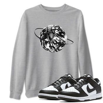 Dunk Panda shirt to match jordans Camo Basketball Planet sneaker tees Dunk Black & White SNRT Sneaker Release Tees unisex cotton Heather Grey 1 crew neck shirt