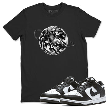Dunk Panda shirt to match jordans Camo Basketball Planet sneaker tees Dunk Black & White SNRT Sneaker Release Tees unisex cotton Black 1 crew neck shirt