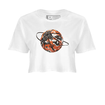 Dunk Red Panda shirt to match jordans Camo Basketball Planet sneaker tees Nike Dunk LowRed Panda SNRT Sneaker Release Tees White 2 Crop T-Shirt