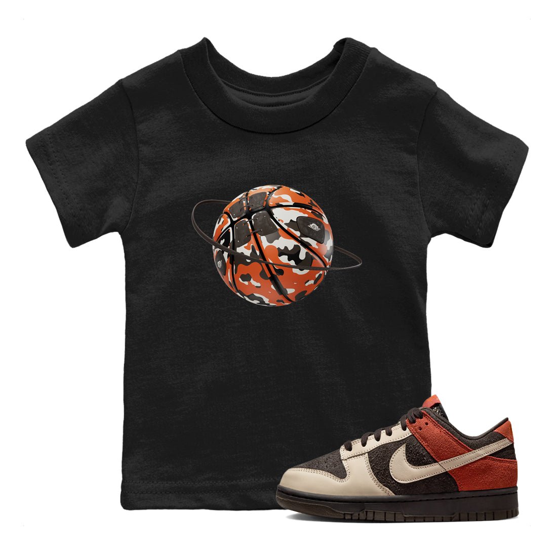 Dunk Red Panda shirt to match jordans Camo Basketball Planet sneaker tees Nike Dunk LowRed Panda SNRT Sneaker Release Tees Baby Toddler Black 1 T-Shirt