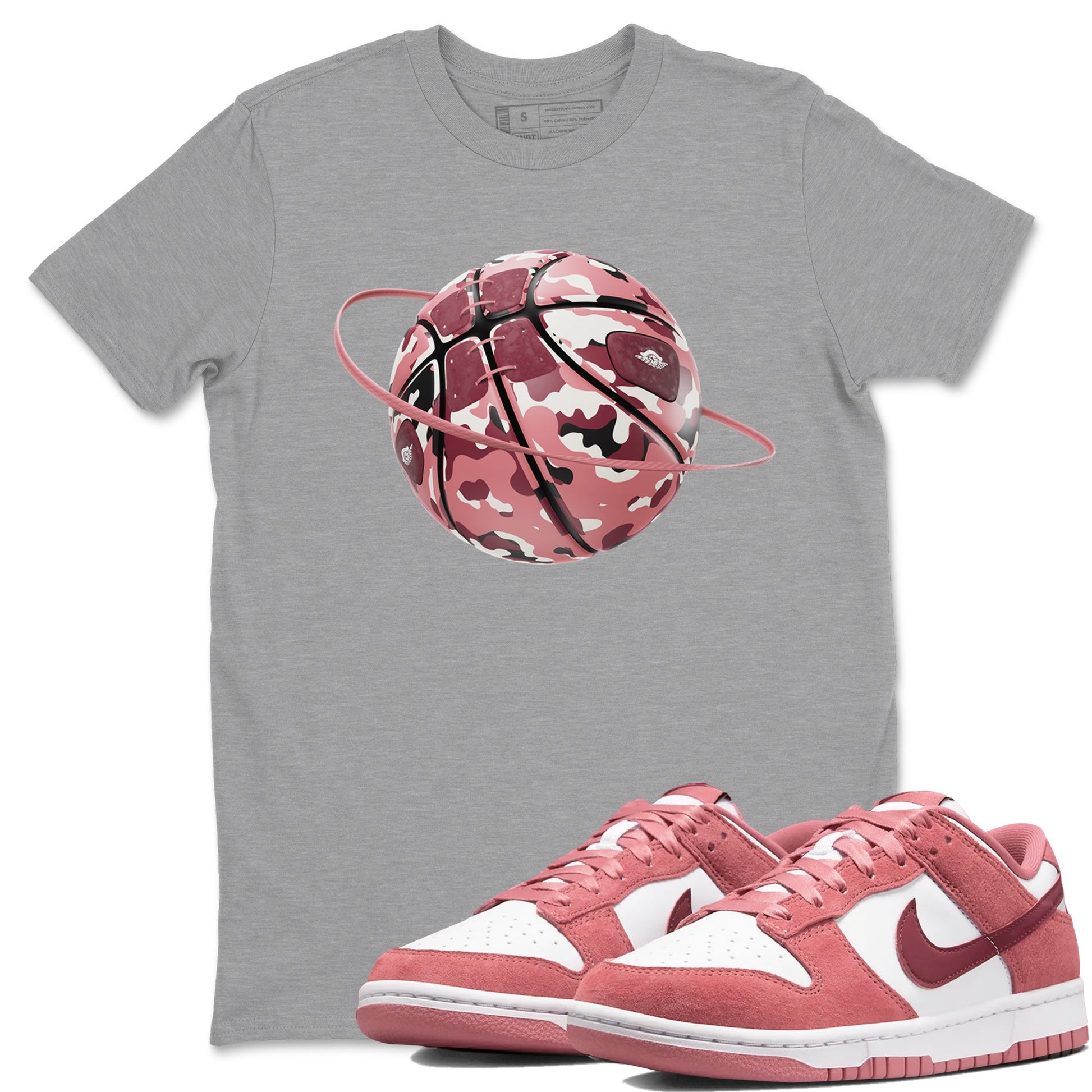 Dunk Valentines Day 2024 shirt to match jordans Camo Basketball Planet sneaker tees Dunk Happy Valentines Day 2024 SNRT Sneaker Release Tees Unisex Heather Grey 1 T-Shirt