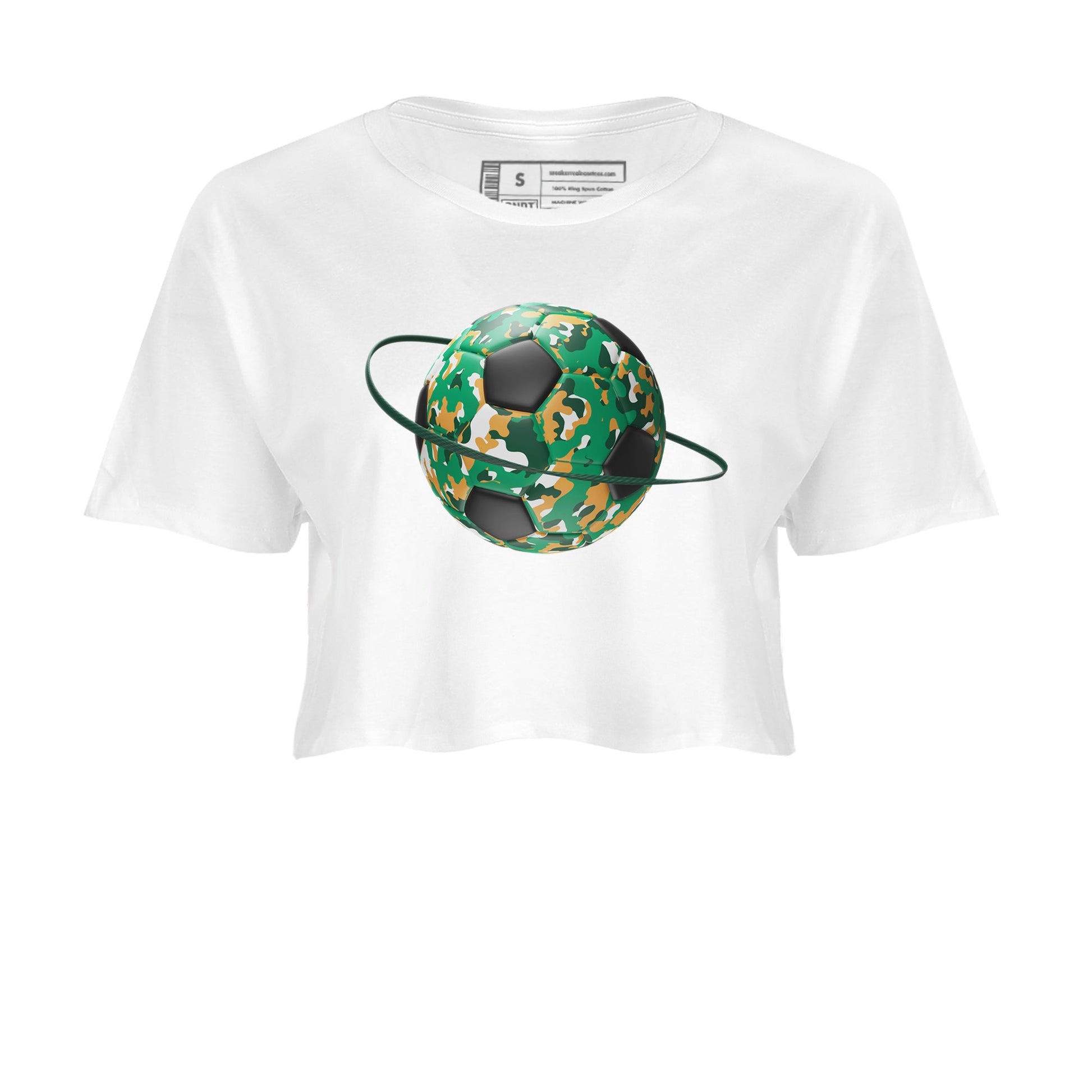Samba Collegiate Green Gum shirt to match jordans Camo Soccerball Planet sneaker tees Adidas Green Gum SNRT Sneaker Release Tees White 2 Crop T-Shirt