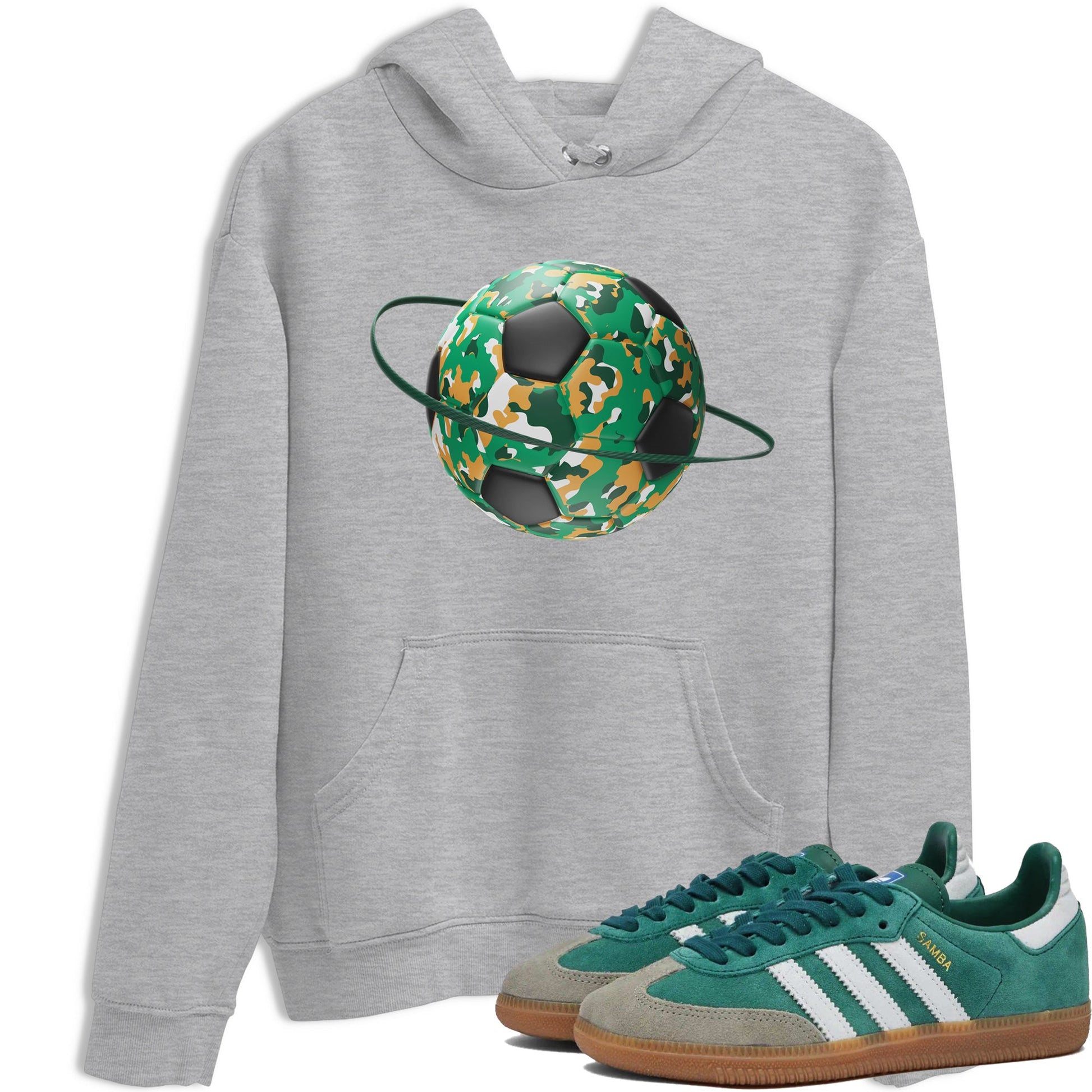 Samba Collegiate Green Gum shirt to match jordans Camo Soccerball Planet sneaker tees Adidas Green Gum SNRT Sneaker Release Tees Unisex Heather Grey 1 T-Shirt