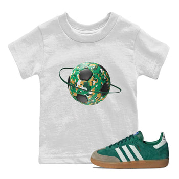 Samba Collegiate Green Gum shirt to match jordans Camo Soccerball Planet sneaker tees Adidas Green Gum SNRT Sneaker Release Tees Baby Toddler White 1 T-Shirt