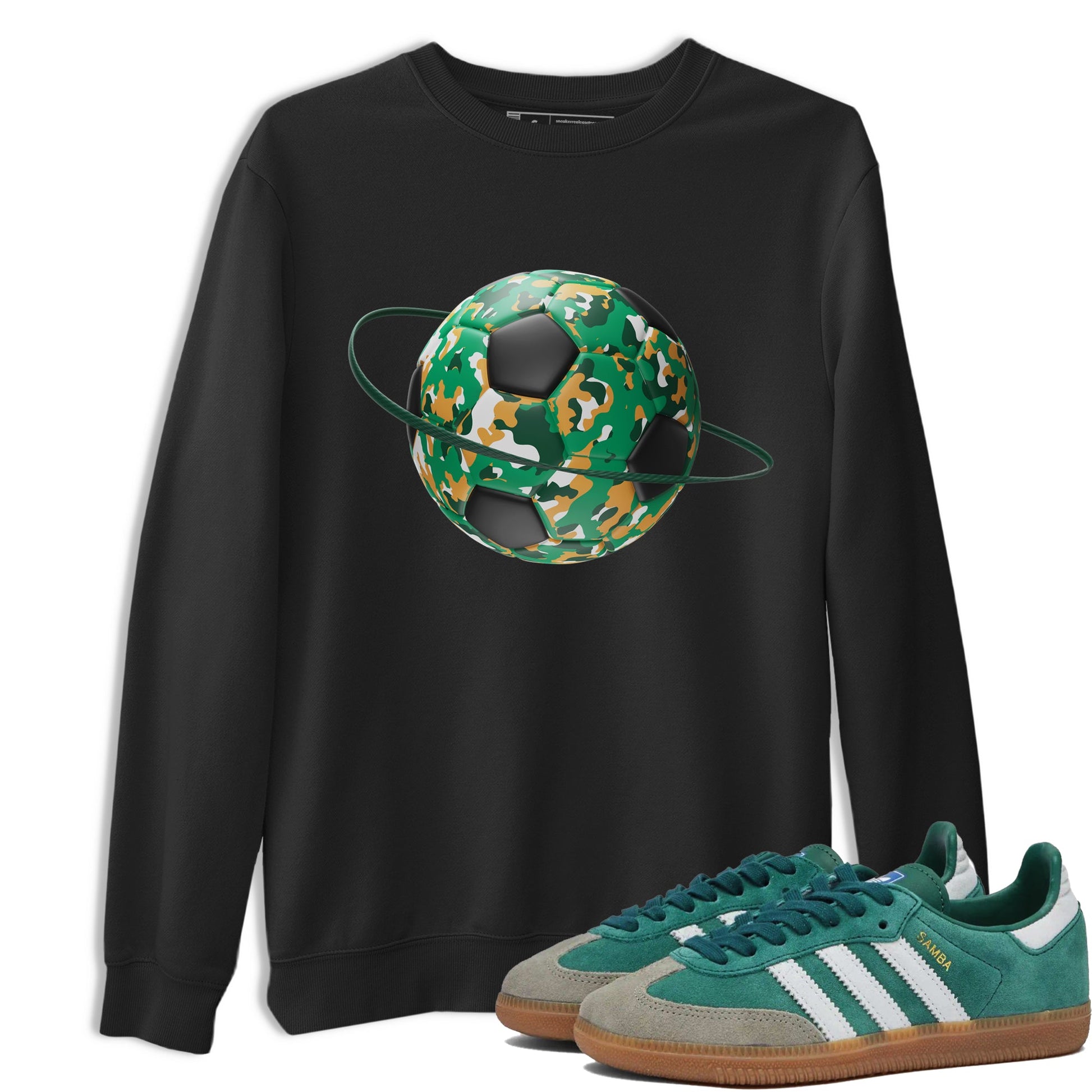 Samba Collegiate Green Gum shirt to match jordans Camo Soccerball Planet sneaker tees Adidas Green Gum SNRT Sneaker Release Tees Unisex Black 1 T-Shirt