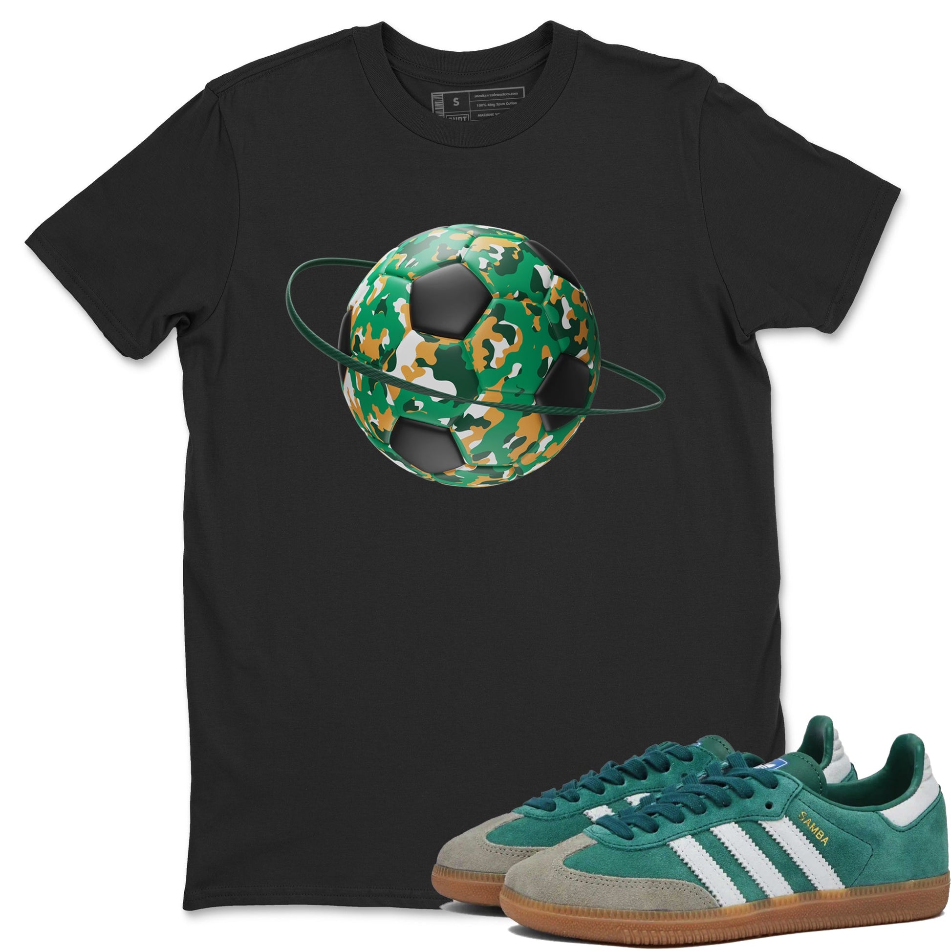 Samba Collegiate Green Gum shirt to match jordans Camo Soccerball Planet sneaker tees Adidas Green Gum SNRT Sneaker Release Tees Unisex Black 1 T-Shirt