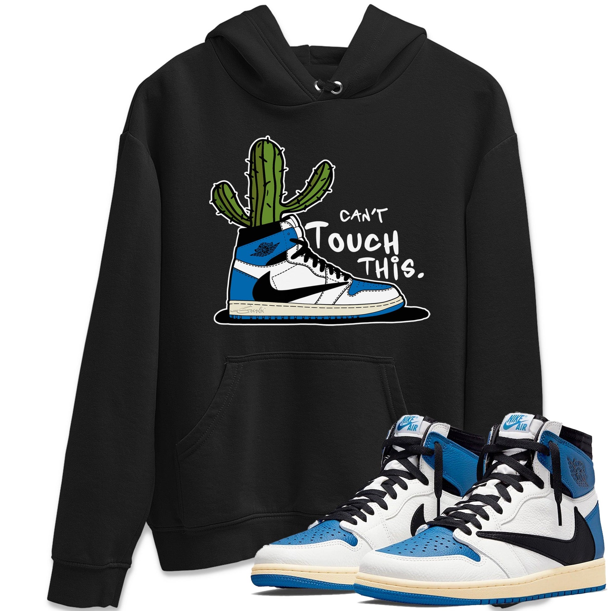 Air Jordan 1 Travis Scott Fragment Sneaker Match Tees Can't Touch This Sneaker Tees Air Jordan 1 High OG x Travis Scott x Fragment Sneaker Release Tees Unisex Shirts Black 1