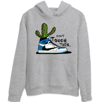 Air Jordan 1 Travis Scott Fragment Sneaker Match Tees Can't Touch This Sneaker Tees Air Jordan 1 High OG x Travis Scott x Fragment Sneaker Release Tees Unisex Shirts Heather Grey 2