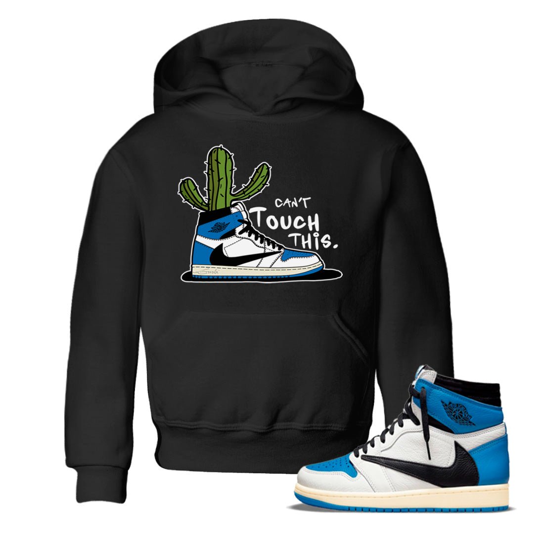 Air Jordan 1 Travis Scott Fragment Sneaker Match Tees Can't Touch This Sneaker Tees Air Jordan 1 High OG x Travis Scott x Fragment Sneaker Release Tees Kids Shirts Black 1