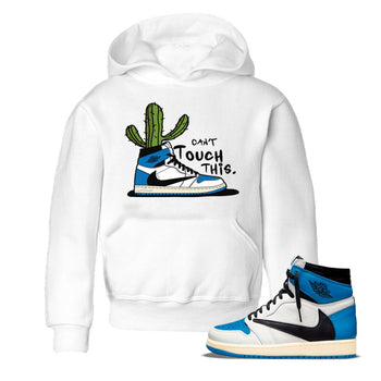 Air Jordan 1 Travis Scott Fragment Sneaker Match Tees Can't Touch This Sneaker Tees Air Jordan 1 High OG x Travis Scott x Fragment Sneaker Release Tees Kids Shirts White 1