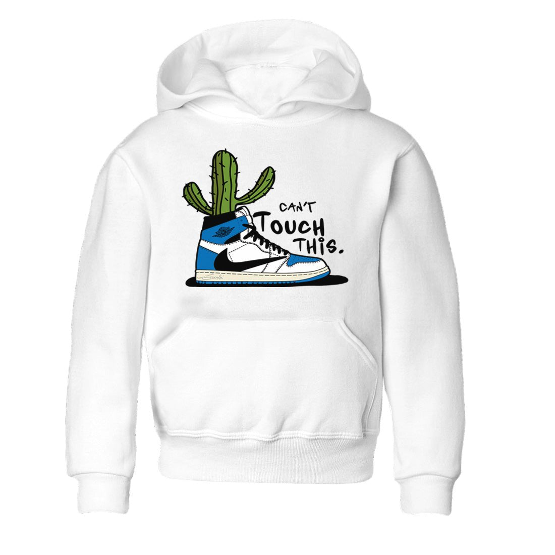 Air Jordan 1 Travis Scott Fragment Sneaker Match Tees Can't Touch This Sneaker Tees Air Jordan 1 High OG x Travis Scott x Fragment Sneaker Release Tees Kids Shirts White 2
