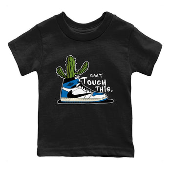 Air Jordan 1 Travis Scott Fragment Sneaker Match Tees Can't Touch This Sneaker Tees Air Jordan 1 High OG x Travis Scott x Fragment Sneaker Release Tees Kids Shirts Black 2
