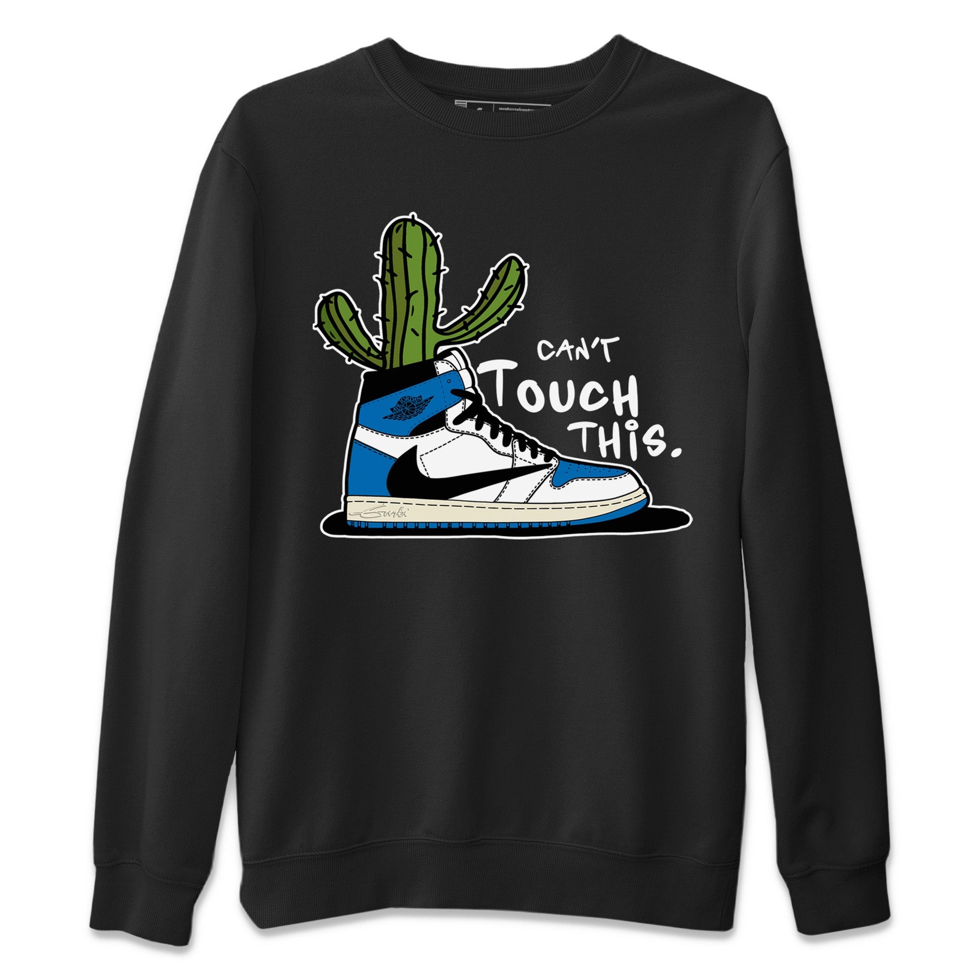 Air Jordan 1 Travis Scott Fragment Sneaker Match Tees Can't Touch This Sneaker Tees Air Jordan 1 High OG x Travis Scott x Fragment Sneaker Release Tees Unisex Shirts Black 2