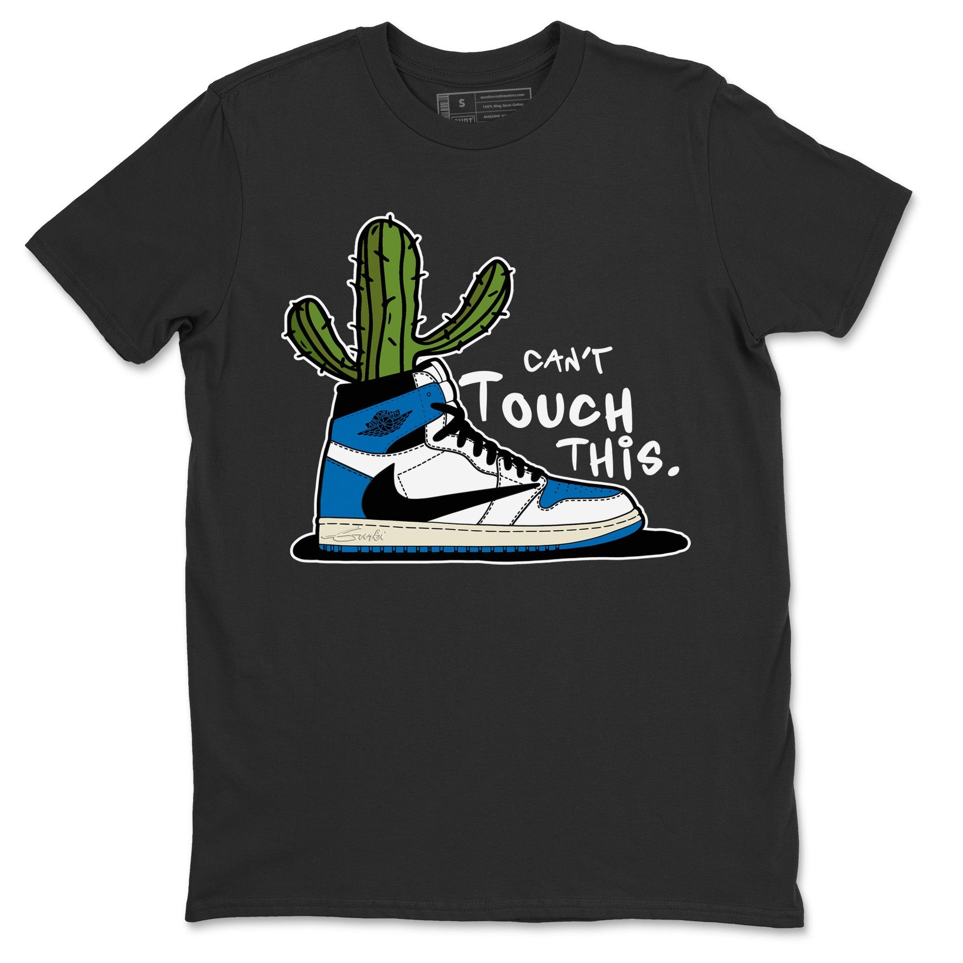 Air Jordan 1 Travis Scott Fragment Sneaker Match Tees Can't Touch This Sneaker Tees Air Jordan 1 High OG x Travis Scott x Fragment Sneaker Release Tees Unisex Shirts Black 2