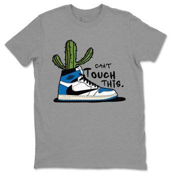 Air Jordan 1 Travis Scott Fragment Sneaker Match Tees Can't Touch This Sneaker Tees Air Jordan 1 High OG x Travis Scott x Fragment Sneaker Release Tees Unisex Shirts Heather Grey 2