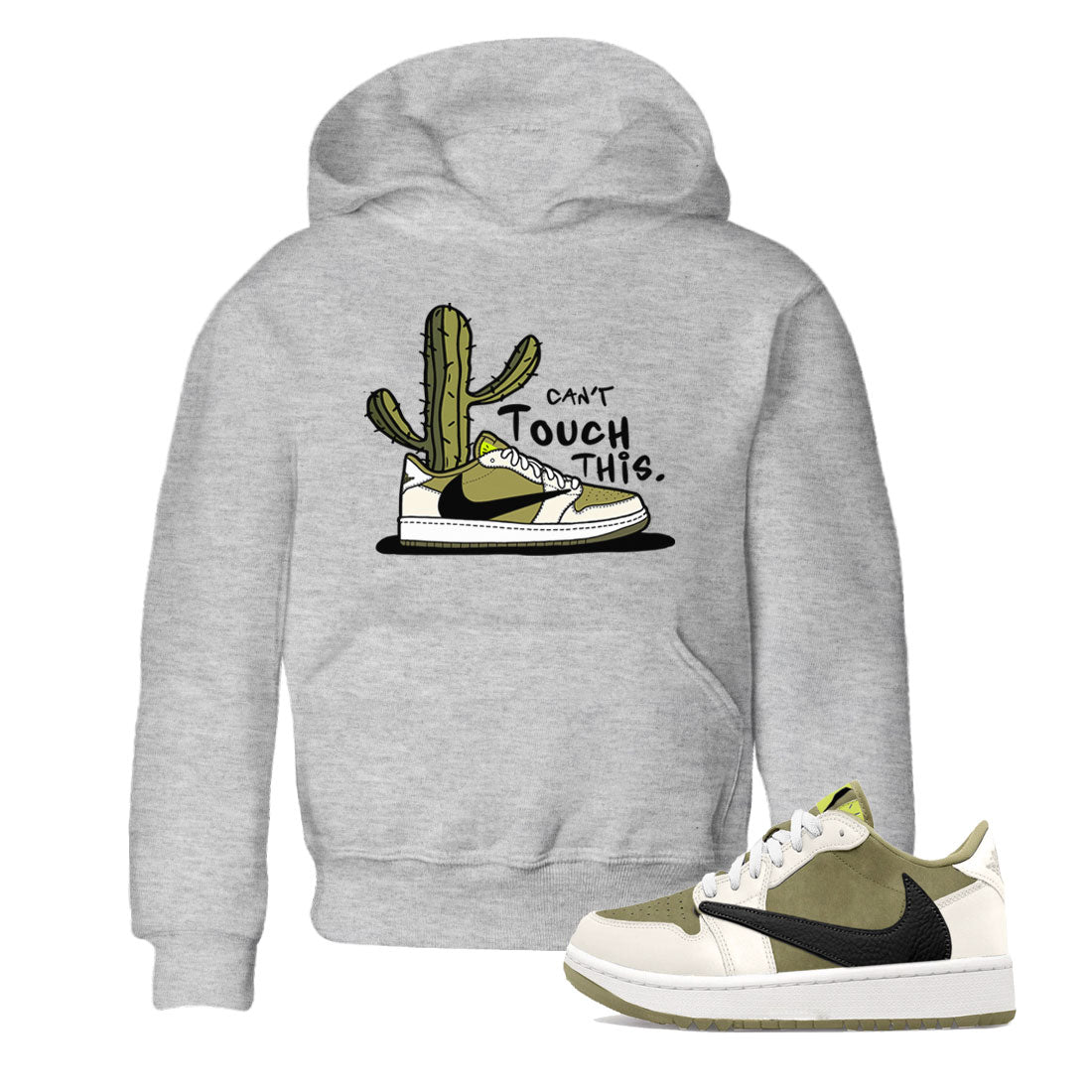 Air Jordan 1 X Travis Scott Golf Olive shirt to match jordans Can't Touch This sneaker tees Air Jordan 1 Travis Scott Golf SNRT Sneaker Release Tees Baby Toddler Heather Grey 1 T-Shirt