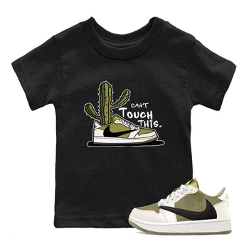Air Jordan 1 X Travis Scott Golf Olive shirt to match jordans Can't Touch This sneaker tees Air Jordan 1 Travis Scott Golf SNRT Sneaker Release Tees Baby Toddler Black 1 T-Shirt
