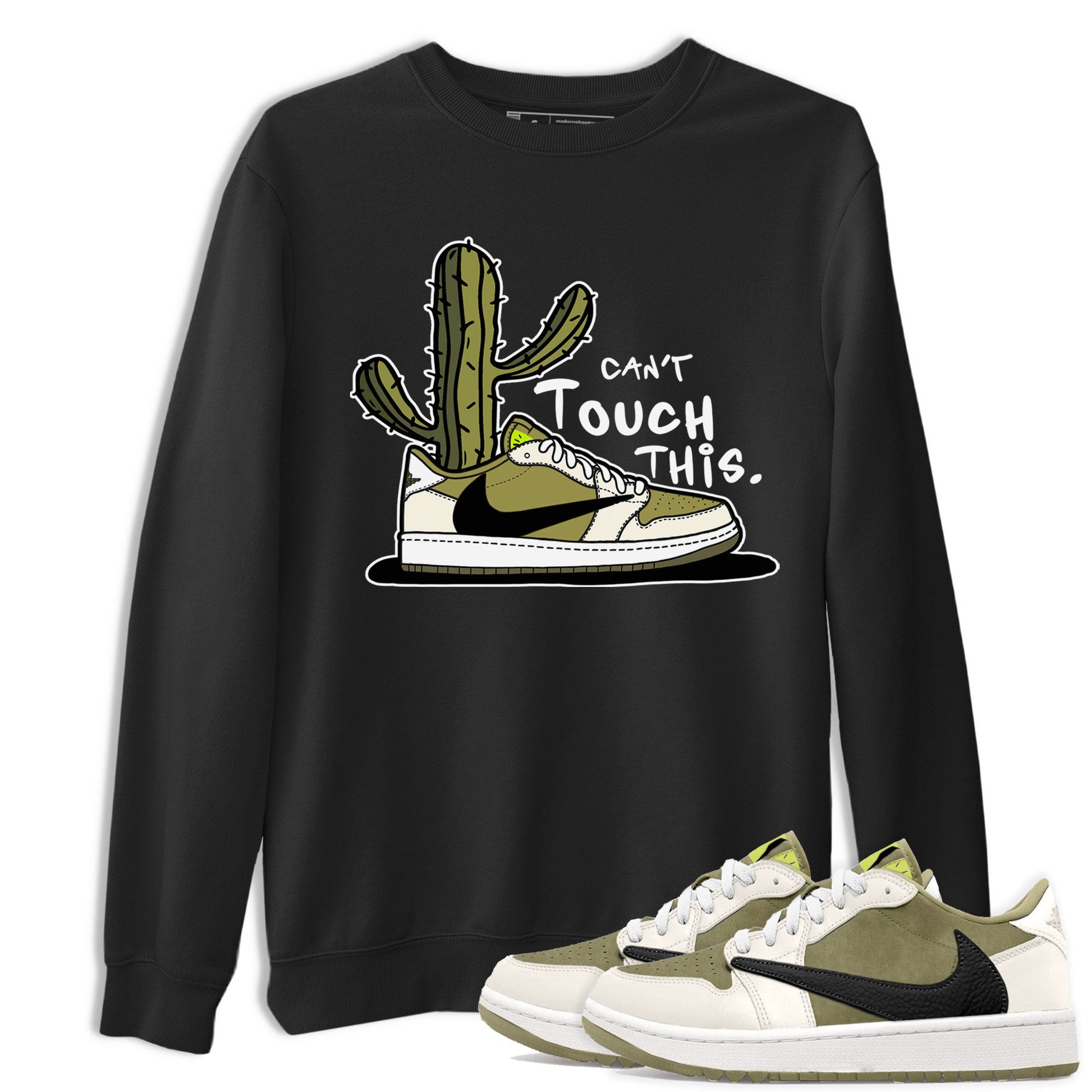 Air Jordan 1 X Travis Scott Golf Olive shirt to match jordans Can't Touch This sneaker tees Air Jordan 1 Travis Scott Golf SNRT Sneaker Release Tees Unisex Black 1 T-Shirt