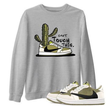 Air Jordan 1 X Travis Scott Golf Olive shirt to match jordans Can't Touch This sneaker tees Air Jordan 1 Travis Scott Golf SNRT Sneaker Release Tees Unisex Heather Grey 1 T-Shirt