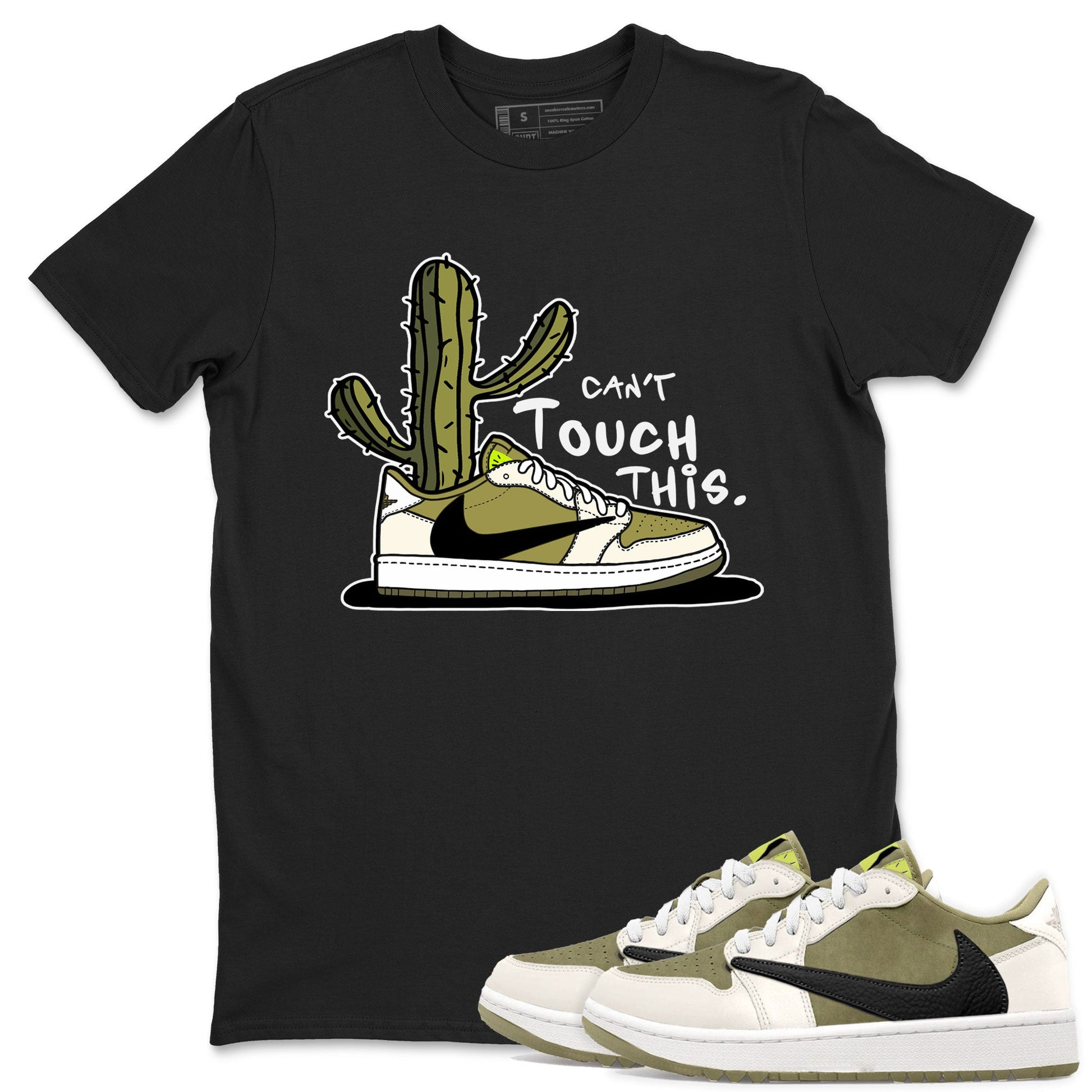 Air Jordan 1 X Travis Scott Golf Olive shirt to match jordans Can't Touch This sneaker tees Air Jordan 1 Travis Scott Golf SNRT Sneaker Release Tees Unisex Black 1 T-Shirt