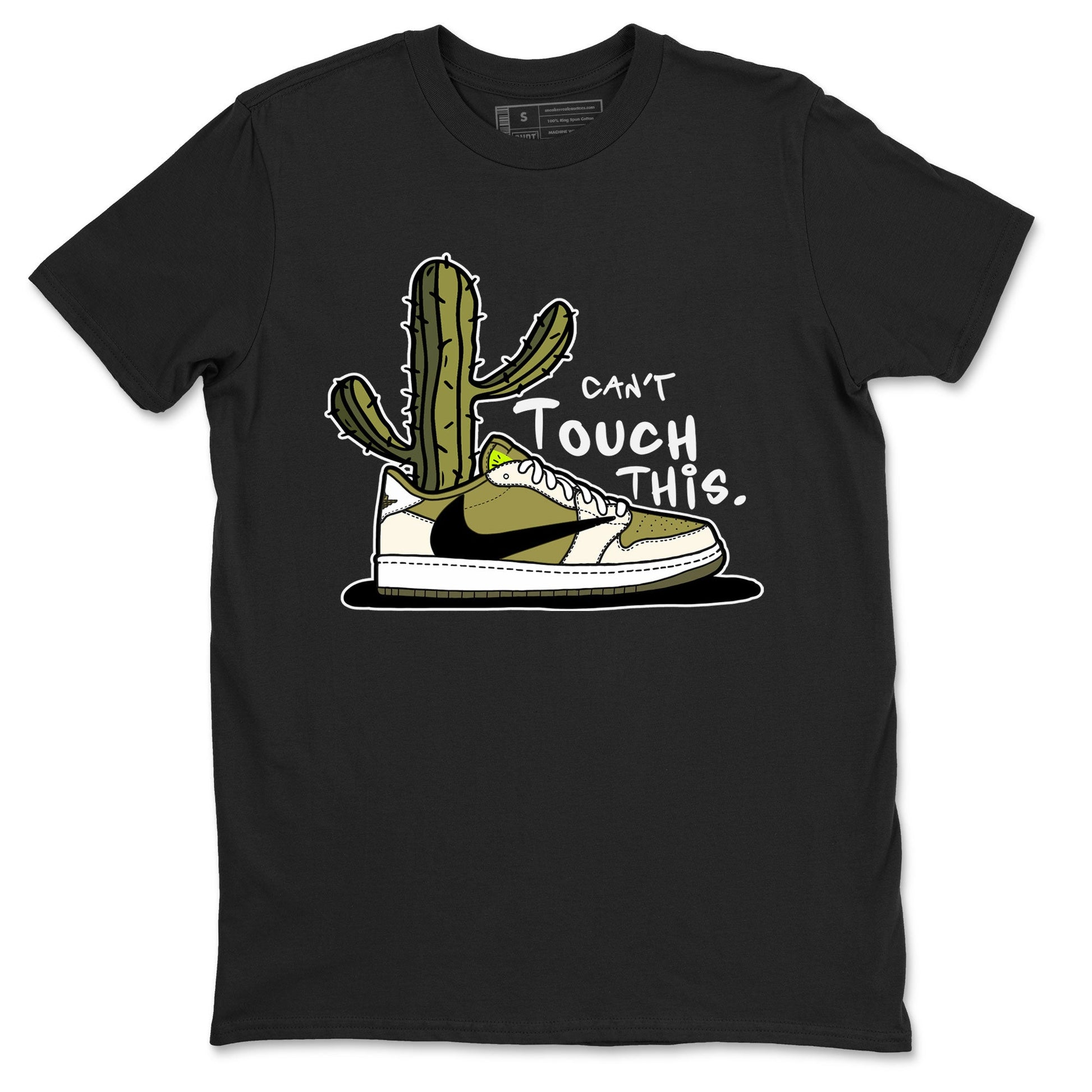 Air Jordan 1 X Travis Scott Golf Olive shirt to match jordans Can't Touch This sneaker tees Air Jordan 1 Travis Scott Golf SNRT Sneaker Release Tees Unisex Black 2 T-Shirt