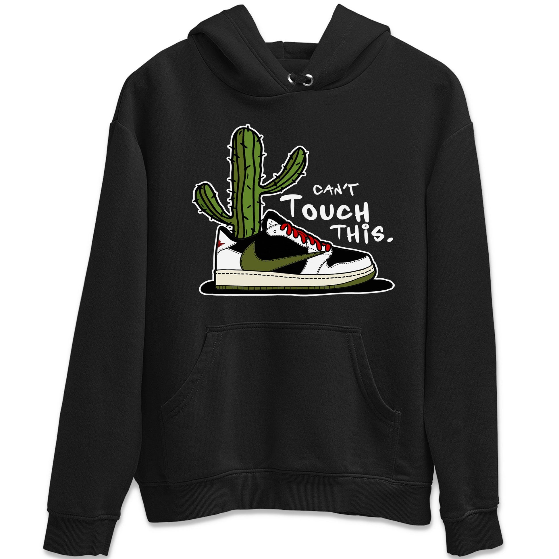 Air Jordan 1 Travis Scott Olive Sneaker Match Tees Can't Touch This Sneaker Tees Air Jordan 1 Low x Travis Scott x Olive Sneaker Release Tees Unisex Shirts Black 2