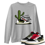 Air Jordan 1 Travis Scott Olive Sneaker Match Tees Can't Touch This Sneaker Tees Air Jordan 1 Low x Travis Scott x Olive Sneaker Release Tees Unisex Shirts Heather Grey 1