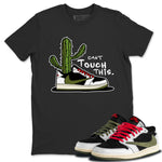 Air Jordan 1 Travis Scott Olive Sneaker Match Tees Can't Touch This Sneaker Tees Air Jordan 1 Low x Travis Scott x Olive Sneaker Release Tees Unisex Shirts Black 1