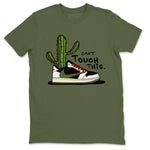 Air Jordan 1 Travis Scott Olive Sneaker Match Tees Can't Touch This Sneaker Tees Air Jordan 1 Low x Travis Scott x Olive Sneaker Release Tees Unisex Shirts Military Green 2