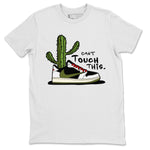 Air Jordan 1 Travis Scott Olive Sneaker Match Tees Can't Touch This Sneaker Tees Air Jordan 1 Low x Travis Scott x Olive Sneaker Release Tees Unisex Shirts White 2