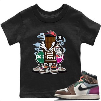 Jordan 1 Hand Crafted Sneaker Match Tees Chocolate Squad Sneaker Tees Jordan 1 Hand Crafted Sneaker Release Tees Kids Shirts